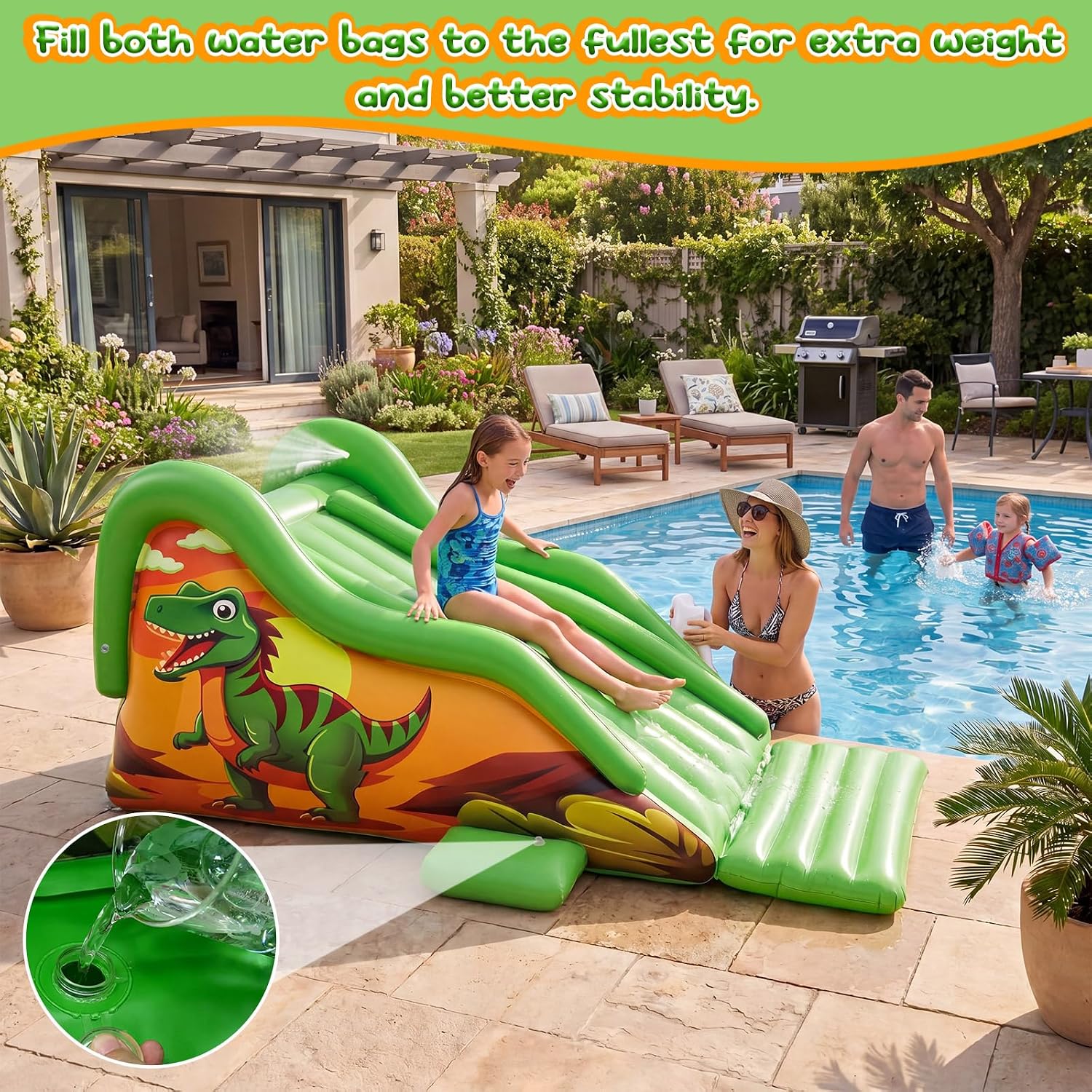 125-calowa, gigantyczna, nadmu – Water Slide Inflatable recenzja i cena