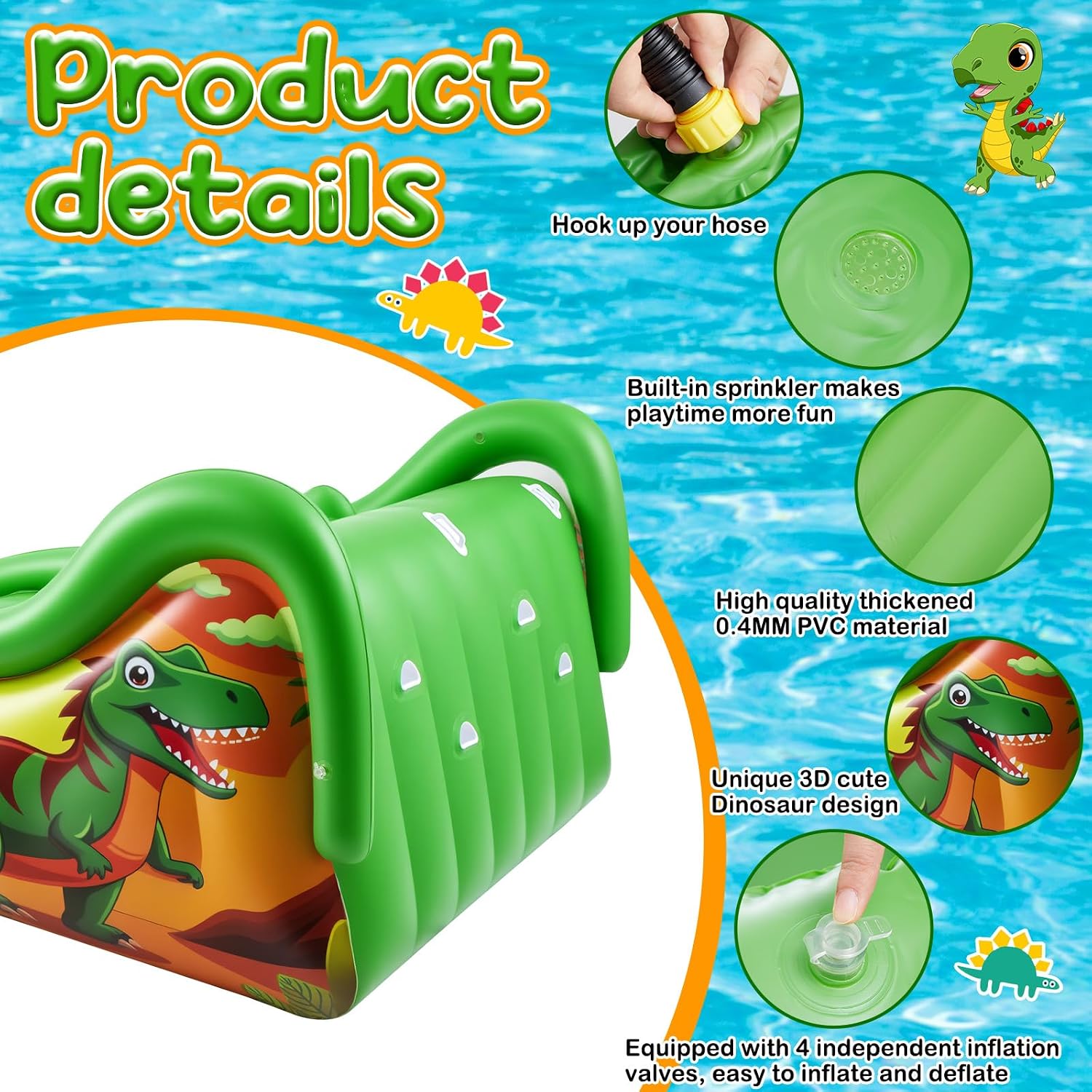 125-calowa, gigantyczna, nadmu – Water Slide Inflatable recenzja i cena