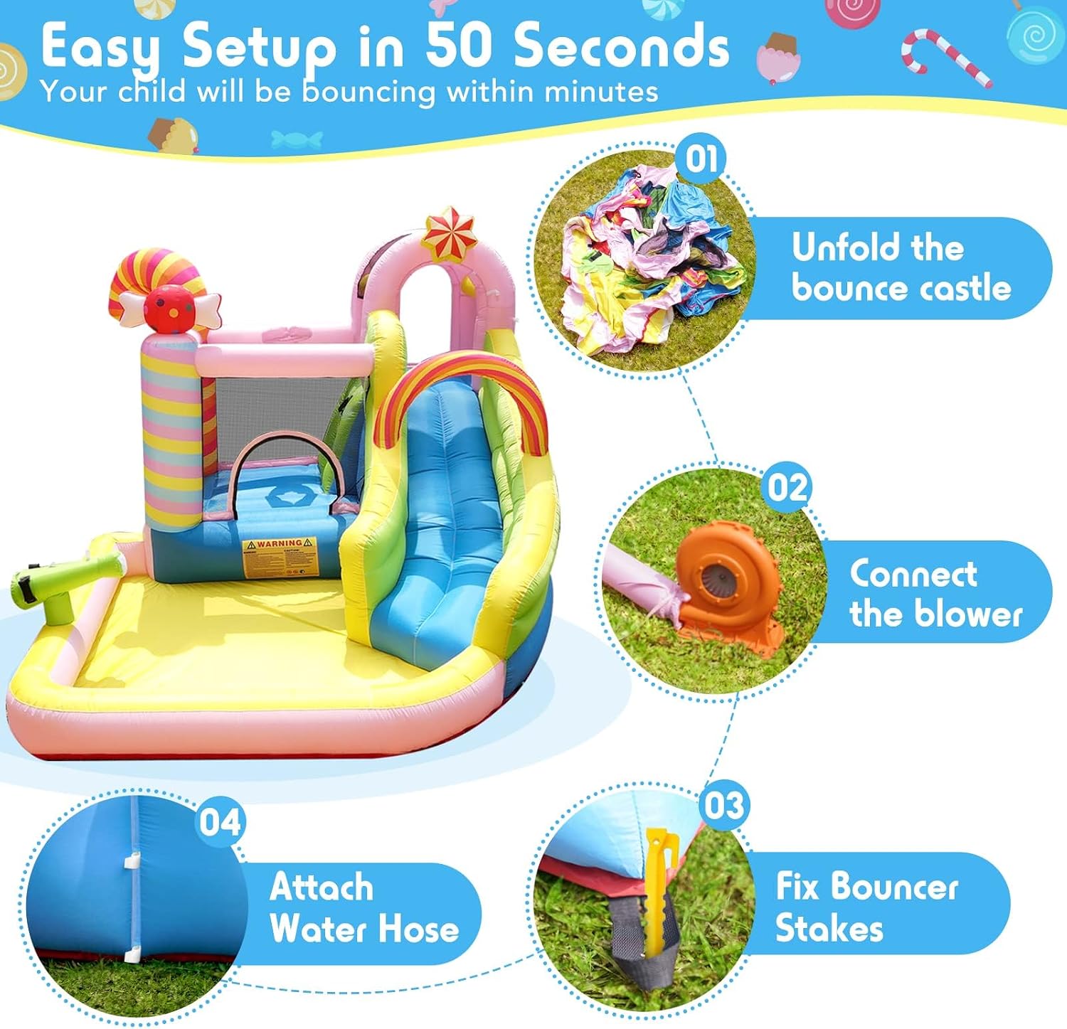 Duży, dmuchany dom do zabawy z – Water Slide Inflatable recenzja i cena